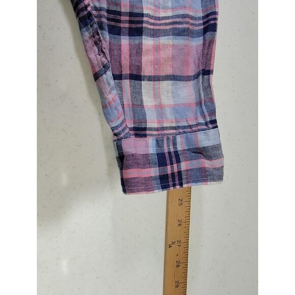 Men's Brooks Brothers Regent Irish Linen Plaid Long Sleeve Button Shirt- XXL 2XL - Picture 4 of 7